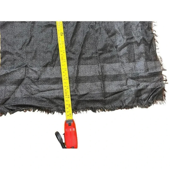 Kinross cashmere scarf lightweight black NWT - Picture 6 of 15